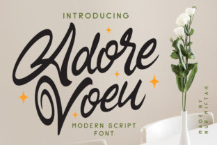 Adore Voeu: A Modern Script Font for Distinctive Web Design