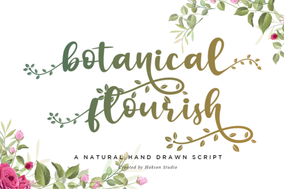 Botanical Flourish: A Handwritten Font for Crafters