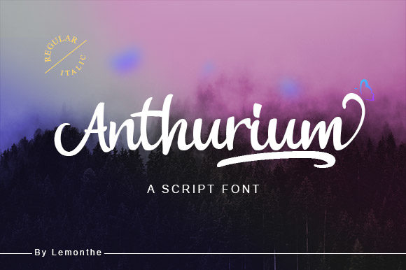 Discover Anthurium: A Handwritten Font for Elegant Design