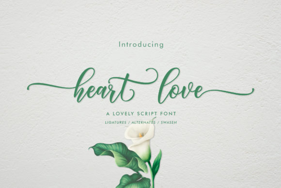 Heart Love: A Premium Font for Elegant Campaigns