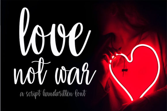 Love Not War: A Handwritten Font for Creative Web Design