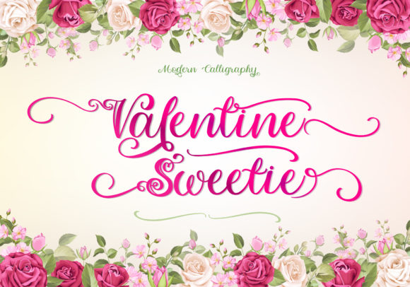Valentine Sweetie: A Calligraphy Font for Elegant Branding